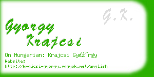 gyorgy krajcsi business card